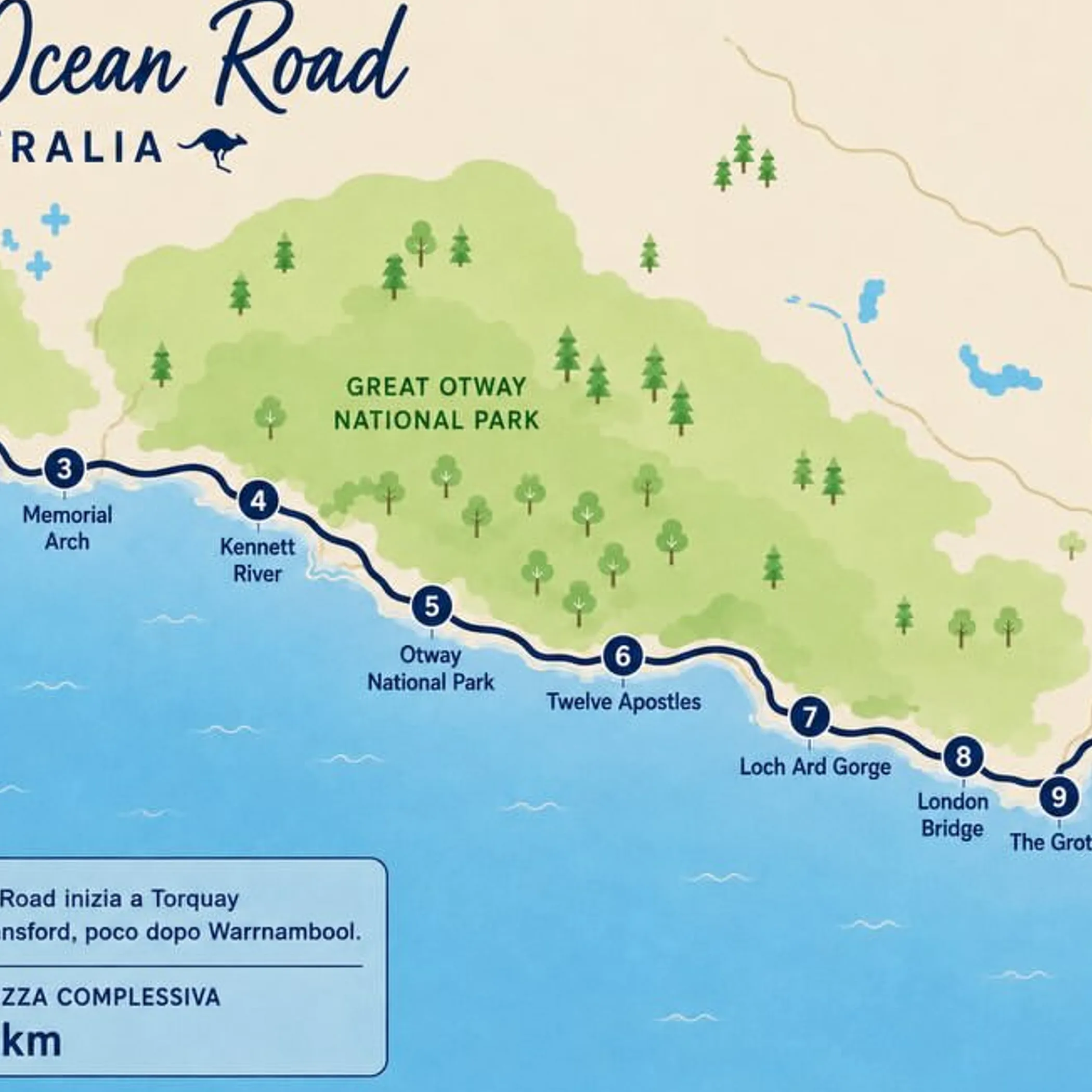 map of great ocean road route