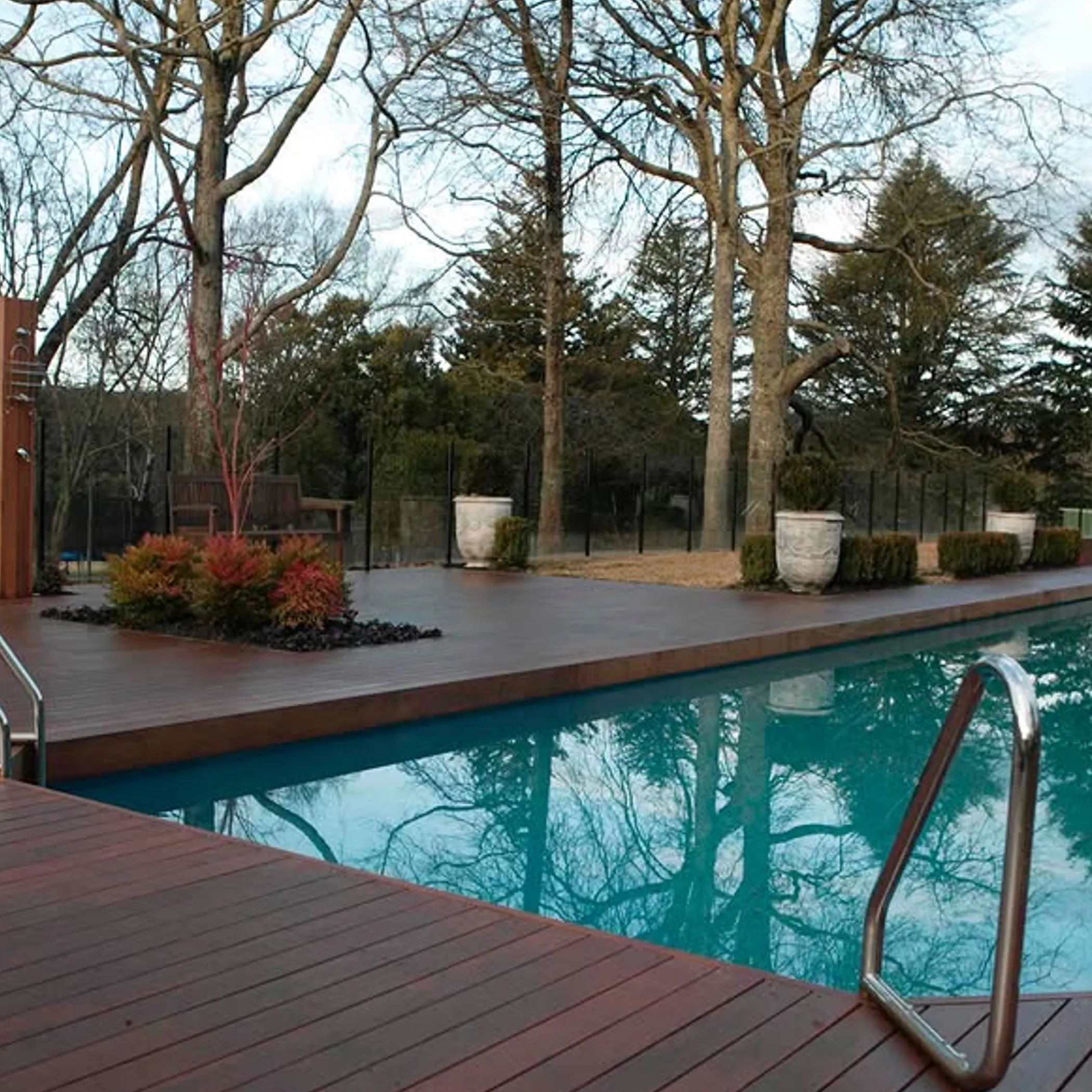 sunny pool setting for sun protection